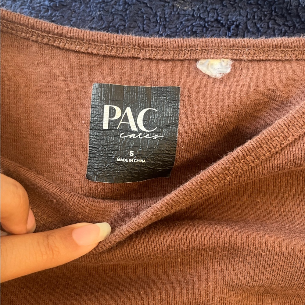Pacsun dark brown long sleeve t shirt